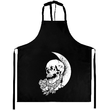 Discover Skull Moon Grunge Goth Occult Gothic Aesthetic Wic Aprons