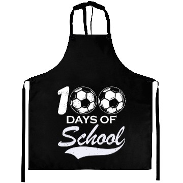 Discover 100 Days Of School Soccer Football Athletic Aprons