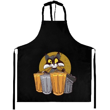 Discover Raccoon Playing Drums Using Trash Cans - Funny Aprons