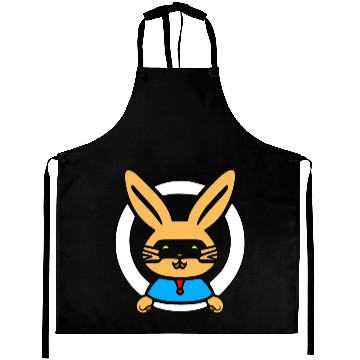 Discover Funny Bunny With Black Mask Aprons
