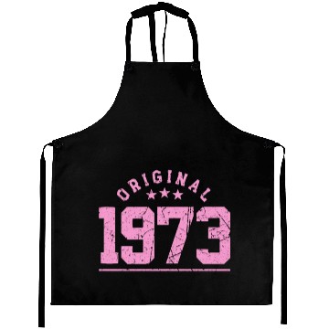 Discover 50 Years Vintage 1973 Retro 50th Birthday Aprons