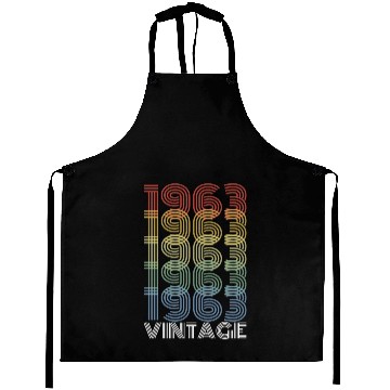 Discover 60 Years Vintage 1963 Retro 60th Birthday Aprons