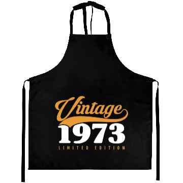 Discover 50 Years Vintage 1973 Retro 50th Birthday Aprons