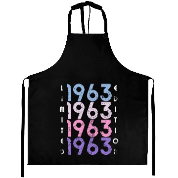 Discover 60 Years Vintage 1963 Retro 60th Birthday Aprons