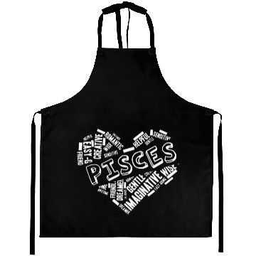 Discover Pisces Heart Word Cloud Doodle Astrology Zodiac St Aprons