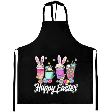 Discover Easter Coffee Bunny Latte Coffee Christian Easter Aprons