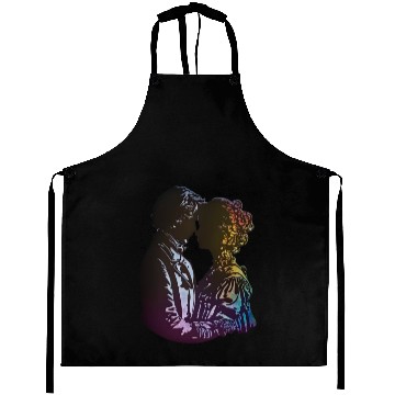 Discover Sweet Couple's Intimate Embrace, Valentine's Aprons