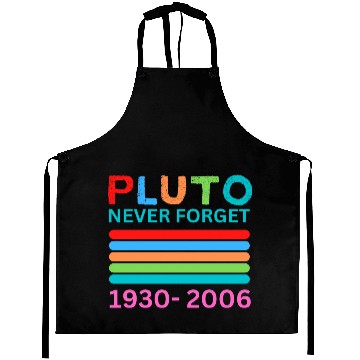 Discover Pluto Never Forget Retro Space Science Pluto Aprons