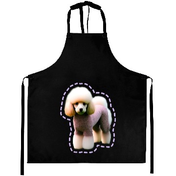 Discover Poodle dog potrait | poodle potrait | pet potrait Aprons