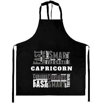 Discover Capricorn Zodiac Star Sign Word Cloud Square Monoc Aprons