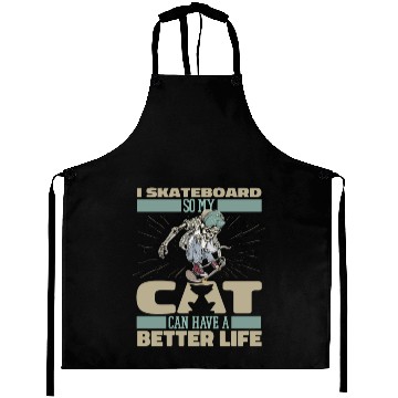 Discover Skateboard Skater Cat Aprons