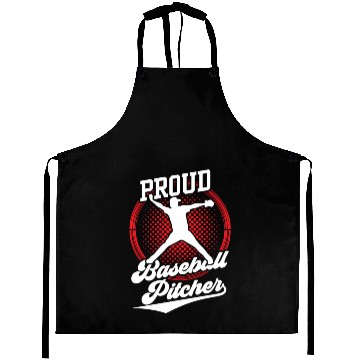 Discover Proud Baseball Pitcher Player Hobby Sayings Aprons