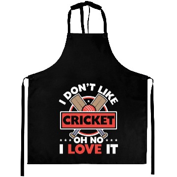 Discover I Don't Like Cricket Oh No I Love It Cricketer Aprons