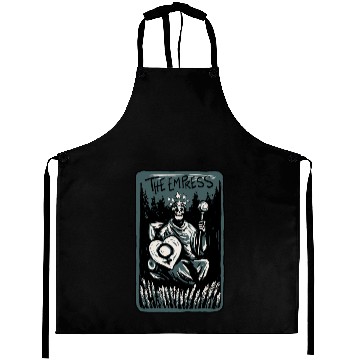 Discover The Empress Skeleton Skull Tarot Card Aprons