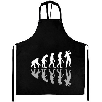 Discover Human Evolution Singer Singing Music Lover Aprons