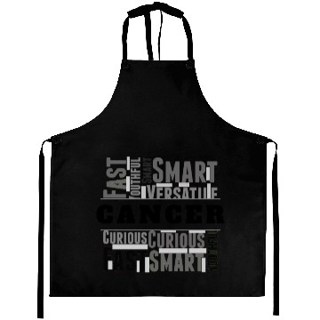 Discover Cancer Zodiac Star Sign Word Cloud Square Monochro Aprons