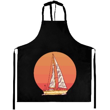 Discover Sunset sailing boat sea waves Sunset sailing boat Aprons