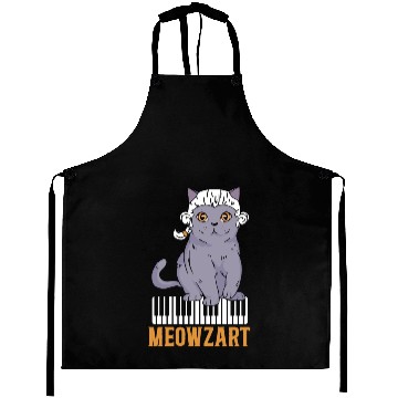 Discover Meowzart Piano Cat Musician Musical Pianist Music Aprons