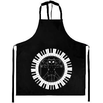 Discover Piano Cat Musician Musical Instrument Pianist Aprons