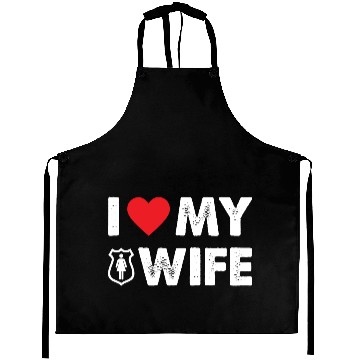 Discover I LOVE MY WIFE Aprons