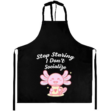 Discover Stop Staring I Dont Socialize Nerd Introvert Weird Aprons