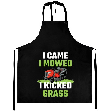 Discover I Came I Mowed I Kicked Grass Funny Lawn Mowing Ga Aprons