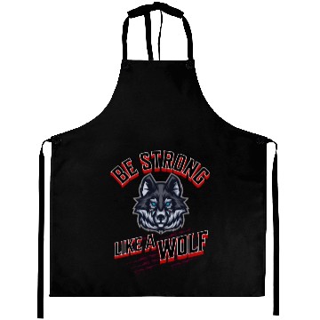 Discover Be Strong Like a Wolf Aprons