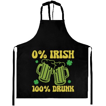 Discover 0% Irish 100& drunk Aprons