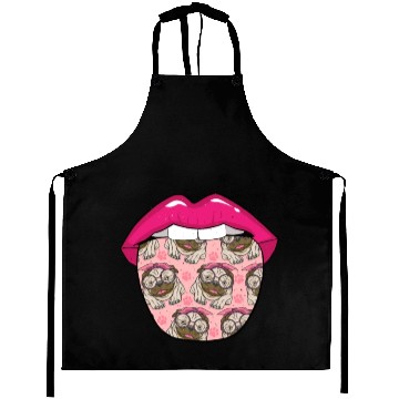 Discover Pug Dog Lips Aprons