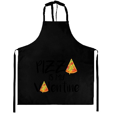 Discover pizza is my valentine694 Aprons