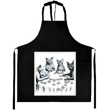 Discover Cats Playing Cards Aprons
