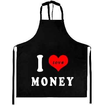 Discover I love money Aprons
