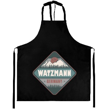 Discover Watzmann Bavaria Germany Vintage Hiking Design Aprons