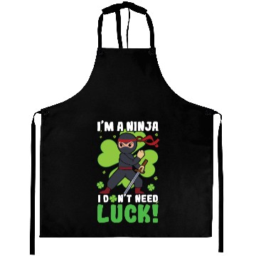 Discover Kid Ninja Luck Japan Clover Saint Patrick Day Aprons