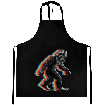 Discover Retro Bigfoot vintage Fun and Nostalgic Sasquatch Aprons