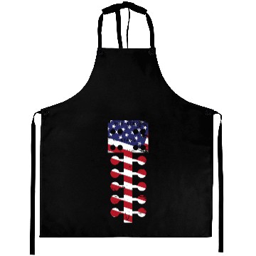 Discover Drag Racing Race Car American Flag Aprons