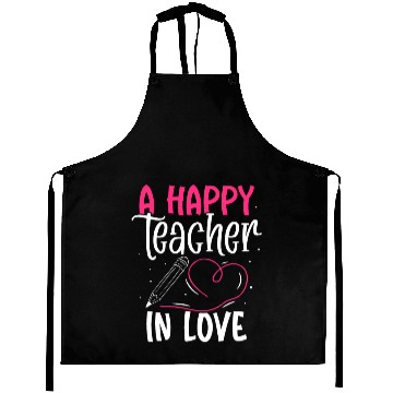 Discover A happy teacher in love Aprons