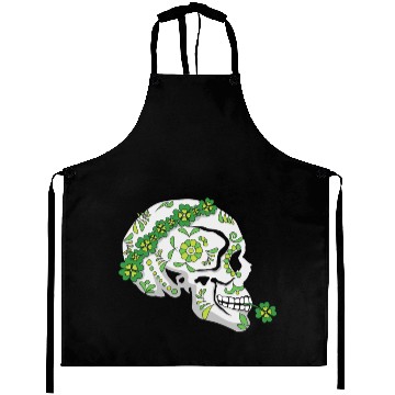 Discover Flower Sugar Bone Shamrock Saint Patrick Day Aprons