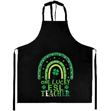 Discover Rainbow Saint Patrick Day Clover Lucky Teacher Aprons