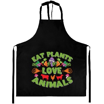 Discover Eat Plants Love Animals Aprons