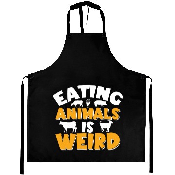 Discover Eating Animal Is Weird Aprons