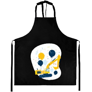Discover Yellow bulldozer celebrating Yellow bulldozer cele Aprons