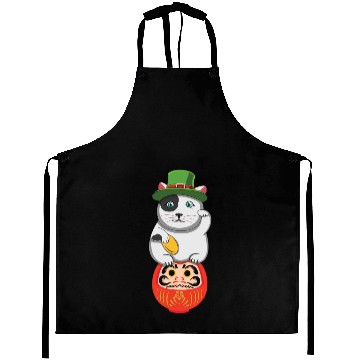 Discover Welcome Lucky Luck Cat Happy Saint Patrick Day Aprons