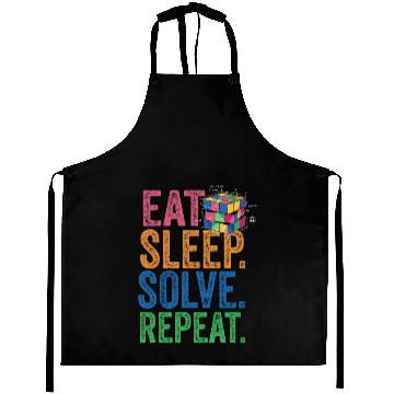Discover Eat Sleep Solve Repeat Math Speed Cubing Genie Aprons