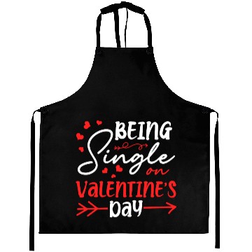 Discover Being Single On Valentine's Day Hearts Solo Aprons