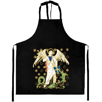 Discover St. Michael the Archangel Icon Dragon Catholic Ang Aprons