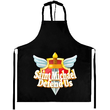 Discover St. Michael the Archangel Icon Dragon Catholic Ang Aprons