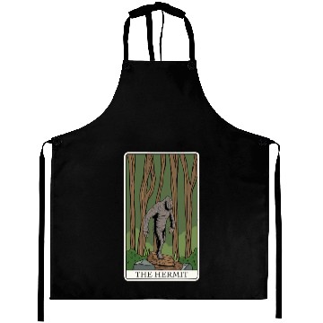 Discover Bigfoot Tarot Card "The Hermit" for a Tarot Reader Aprons