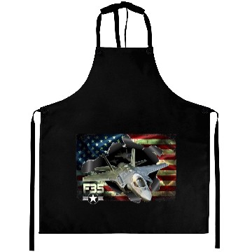 Discover F 35 Lightning Air Force Military Veteran Pride US Aprons