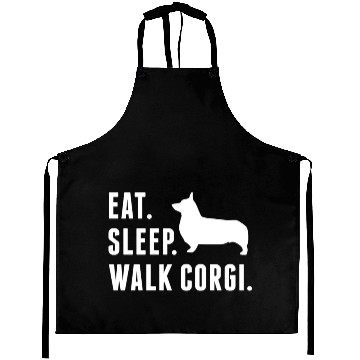 Discover Eat Sleep Walk Corgi Aprons